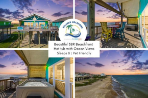 MoonStone 3BR Beachfront w Hot Tub Amazing Beach Views and Large Deck